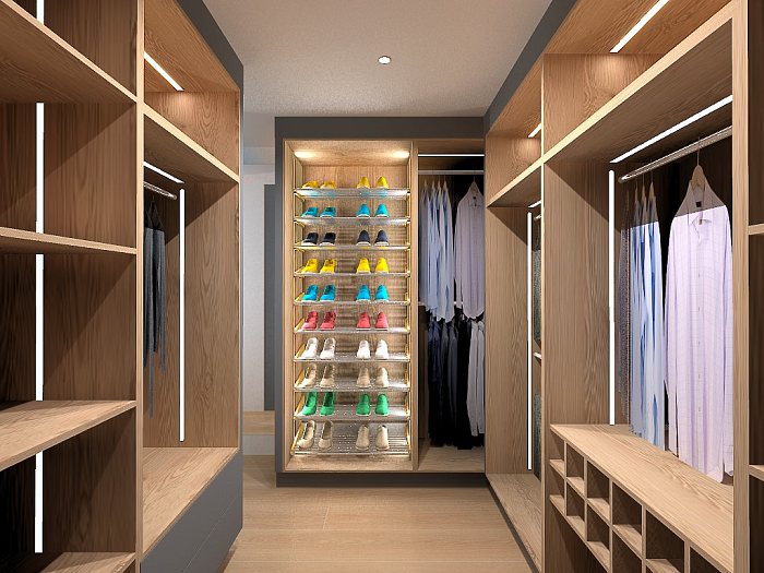 3DWalk-in wardrobe designs by Engwave Kitchens