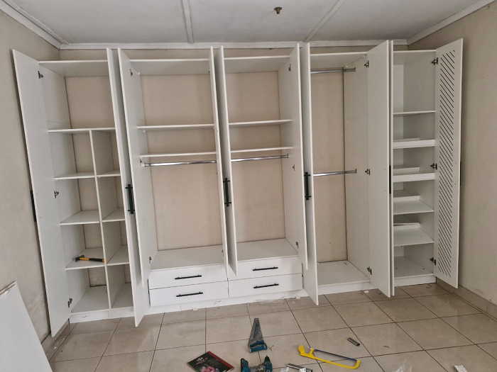Fitted wardrobe work-in progress by Engwave Kitchens